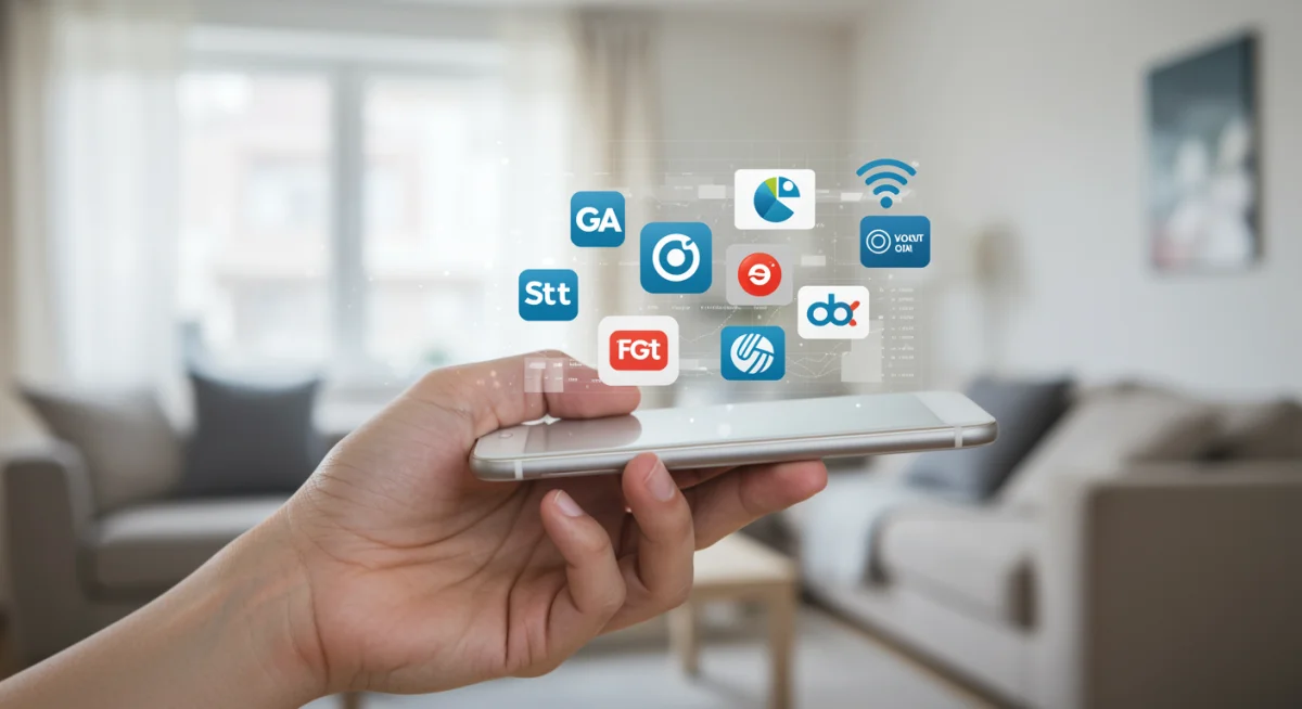 Mão segurando smartphone com comparação de ofertas de internet