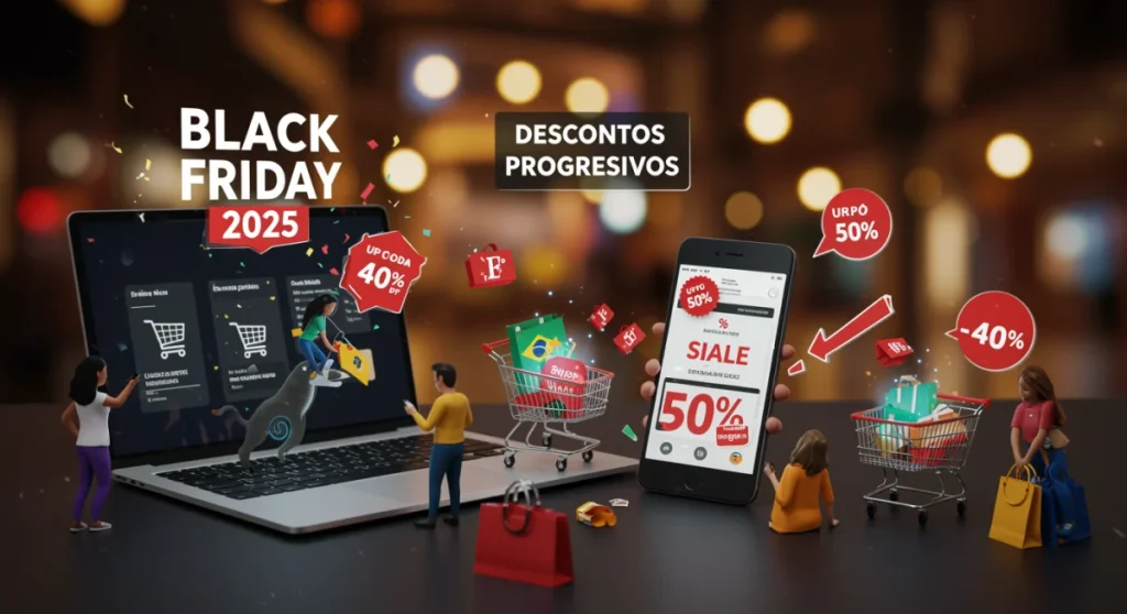 Descontos Progressivos Black Friday 2025: Economize até 60% no Brasil