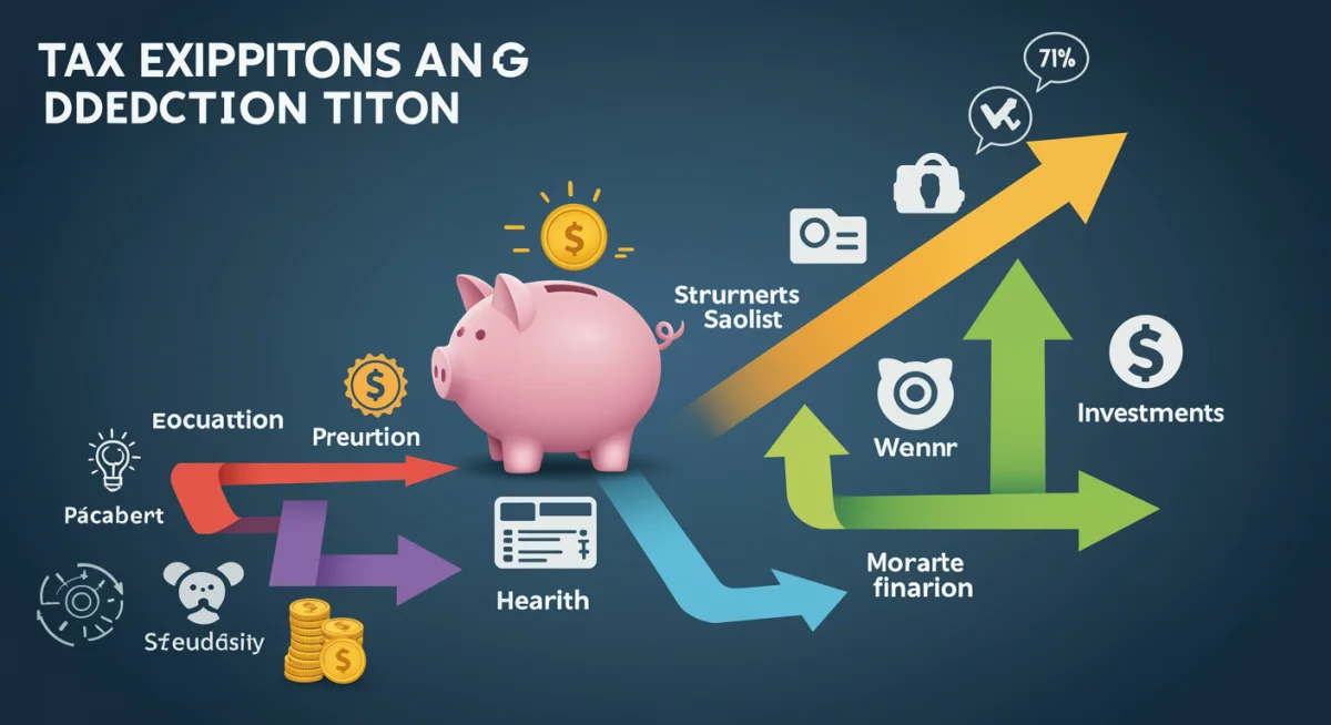 Infográfico explicativo sobre deduções fiscais e isenções para economia