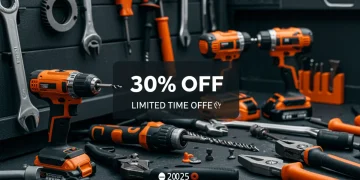 Kits de ferramentas em oferta relâmpago com 30% de desconto em 2025