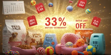 Ofertas relâmpago de produtos para pet com descontos de 33% em ração e acessórios para maio de 2025.