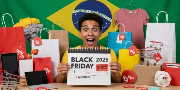 Pessoa planejando compras para a Black Friday Brasil 2025 com antecedência de dois meses.